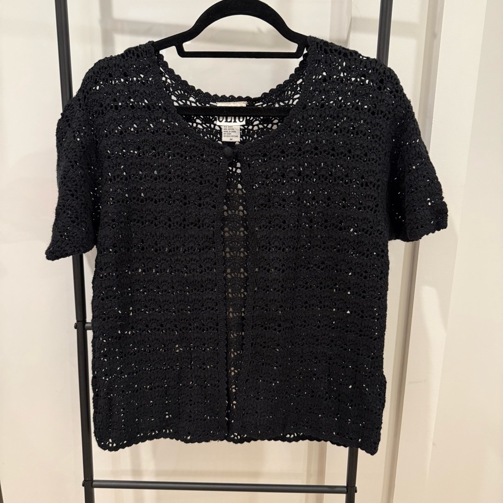 Vintage Black Crochet Top